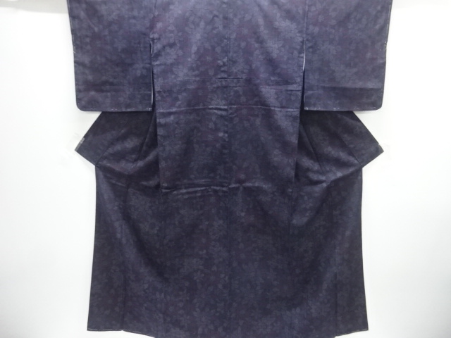 JAPANESE KIMONO / UNUSED TSUMUGI / WOVEN FLOWER